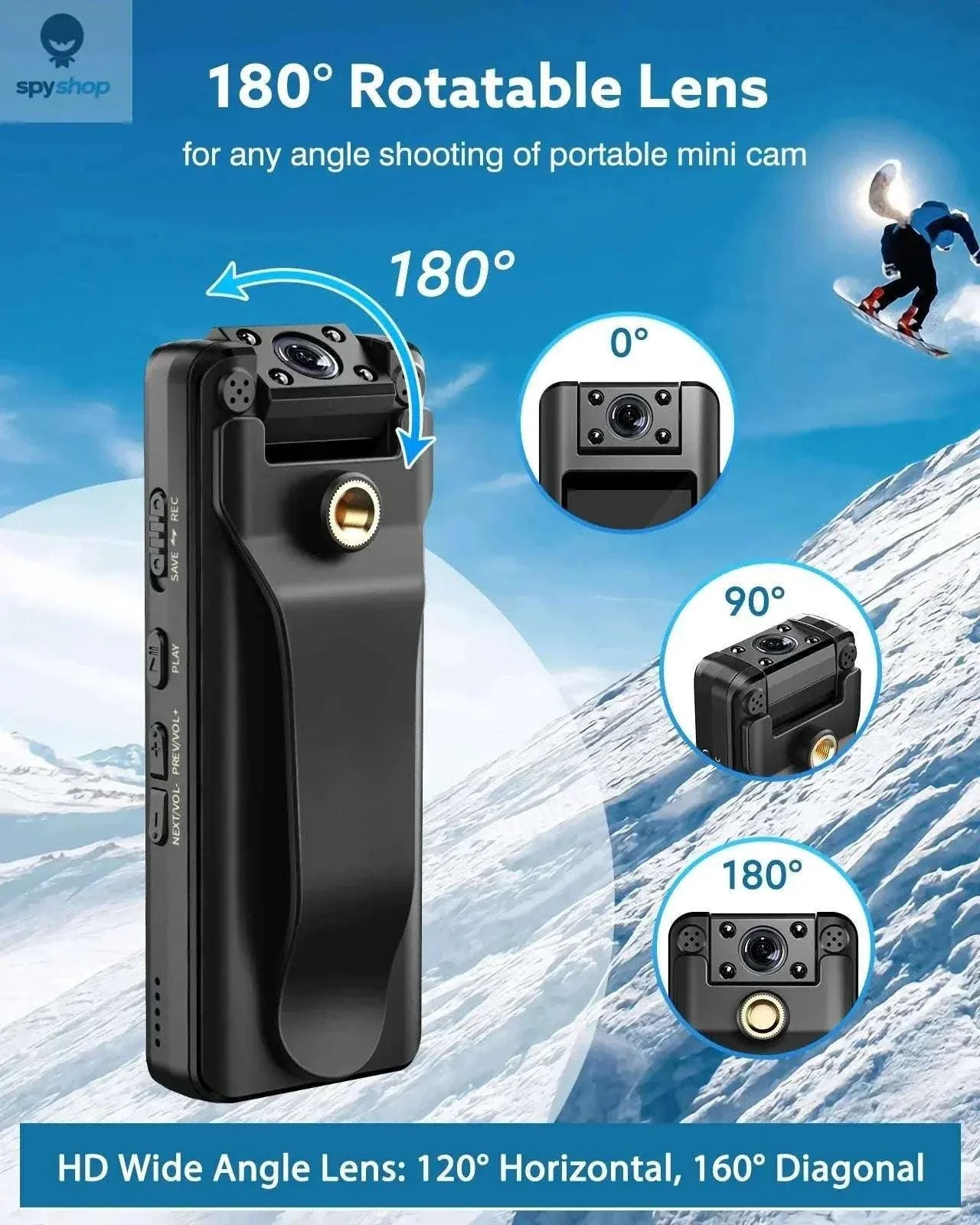 BOBLOV A22 Mini Body Camera with 1080P Recording - Image 4