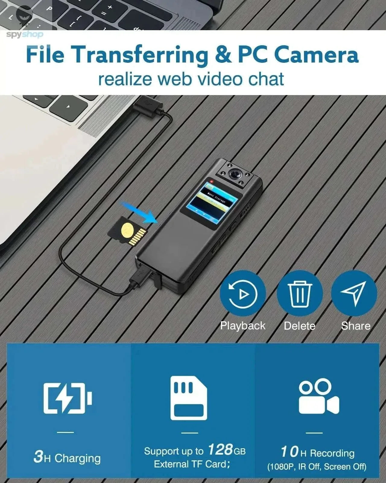 BOBLOV A22 Mini Body Camera with 1080P Recording - Image 5