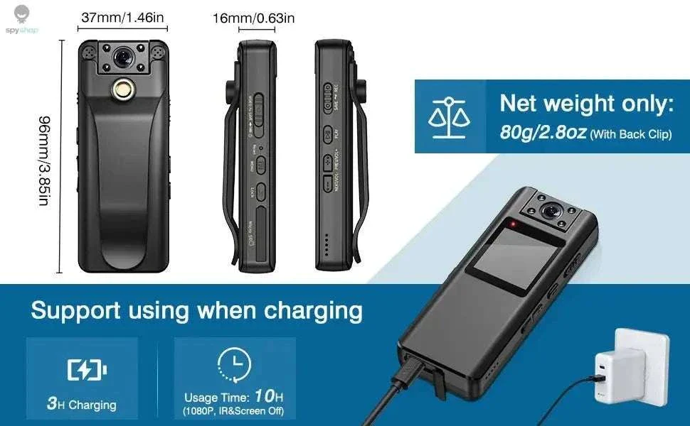 BOBLOV A22 Mini Body Camera with 1080P Recording - Image 9