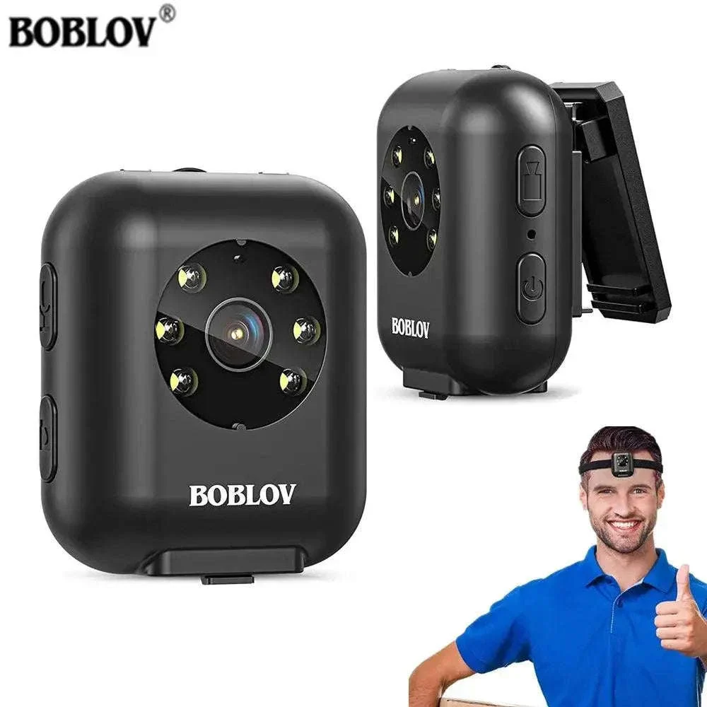 BOBLOV W4 Body Worn Camera for Hands-Free Recording