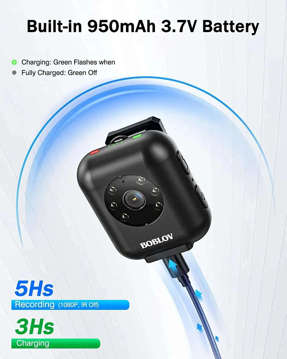BOBLOV W4 Body Worn Camera for Hands-Free Recording - Image 3