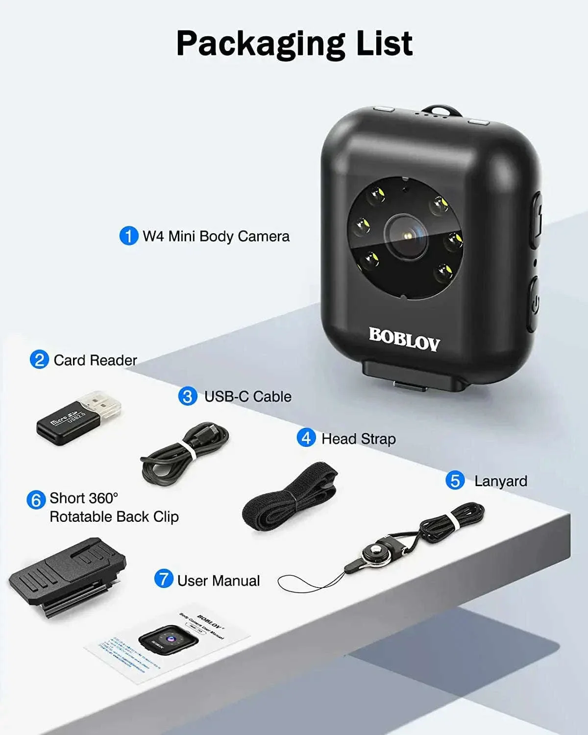 BOBLOV W4 Body Worn Camera for Hands-Free Recording - Image 6