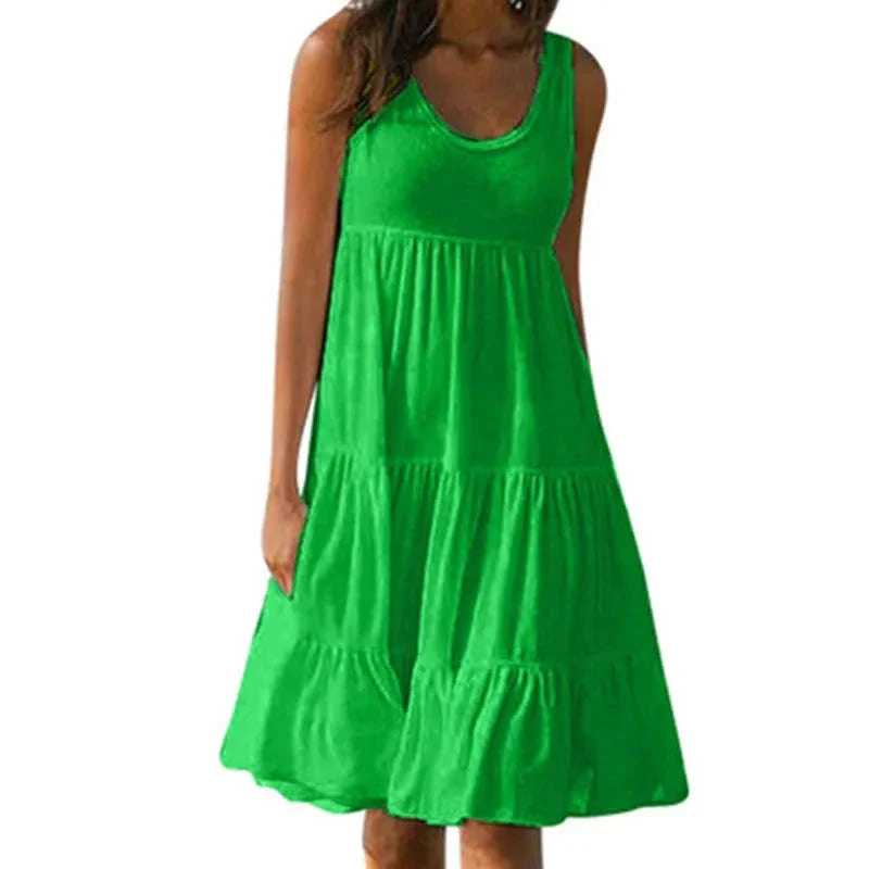 Loose Sleeveless Ruffle Mini Dress for Women - Image 10
