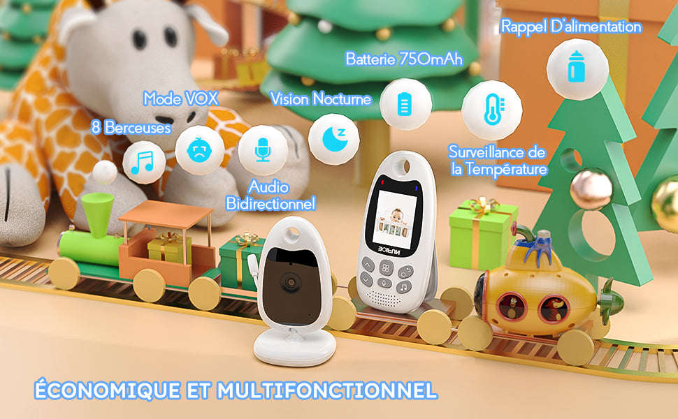 BOIFUN Baby Monitor Camera with Night Vision, VOX, and Temperature Sensor - Image 15