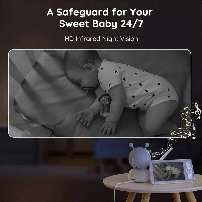BOIFUN 5" Baby Monitor with 1080P WiFi App Control - Image 6
