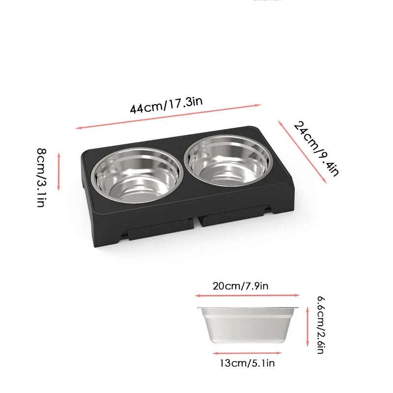 Adjustable Elevated Dog Feeder with Stainless Steel Bowls - Image 7