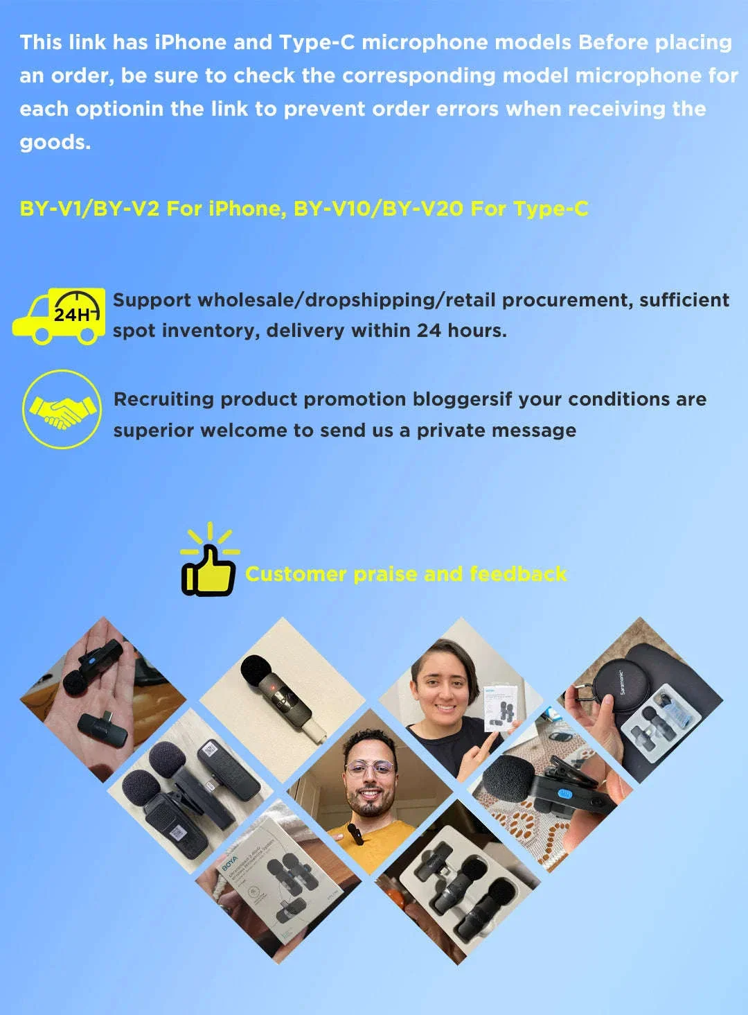 BOYA BY-V2 Wireless Lavalier Microphone for Clear Two-Voice Recording - Image 11