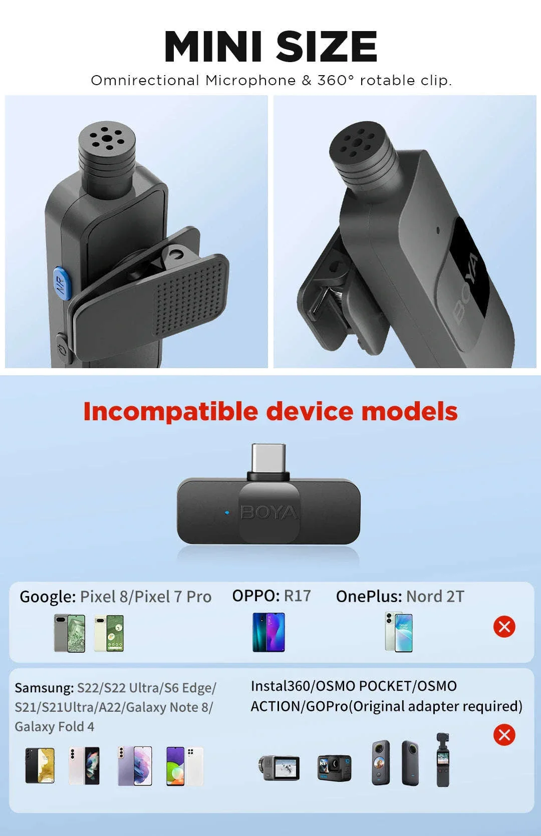 BOYA BY-V2 Wireless Lavalier Microphone for Clear Two-Voice Recording - Image 29