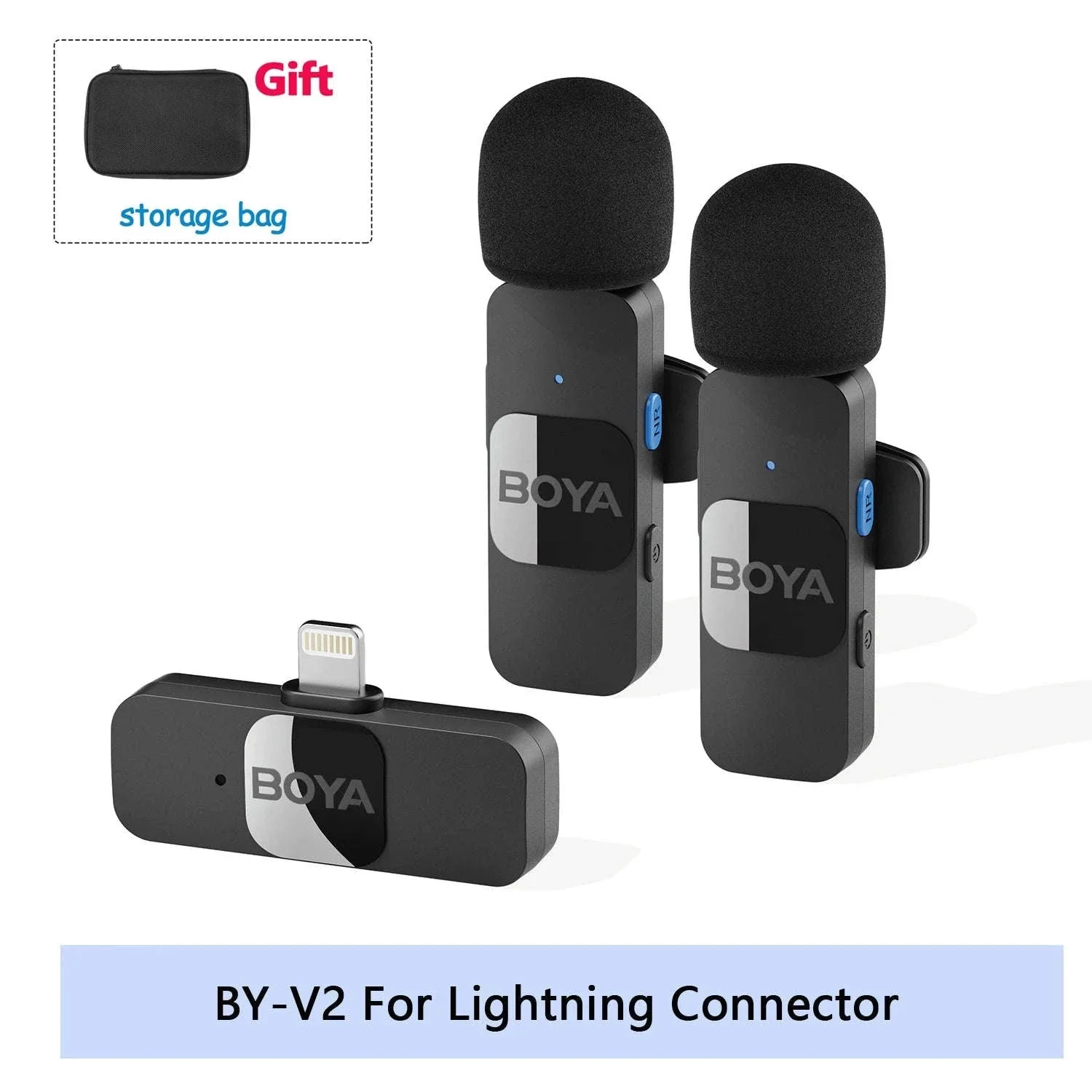 BOYA BY-V2 Wireless Lavalier Microphone for Clear Two-Voice Recording - Image 42
