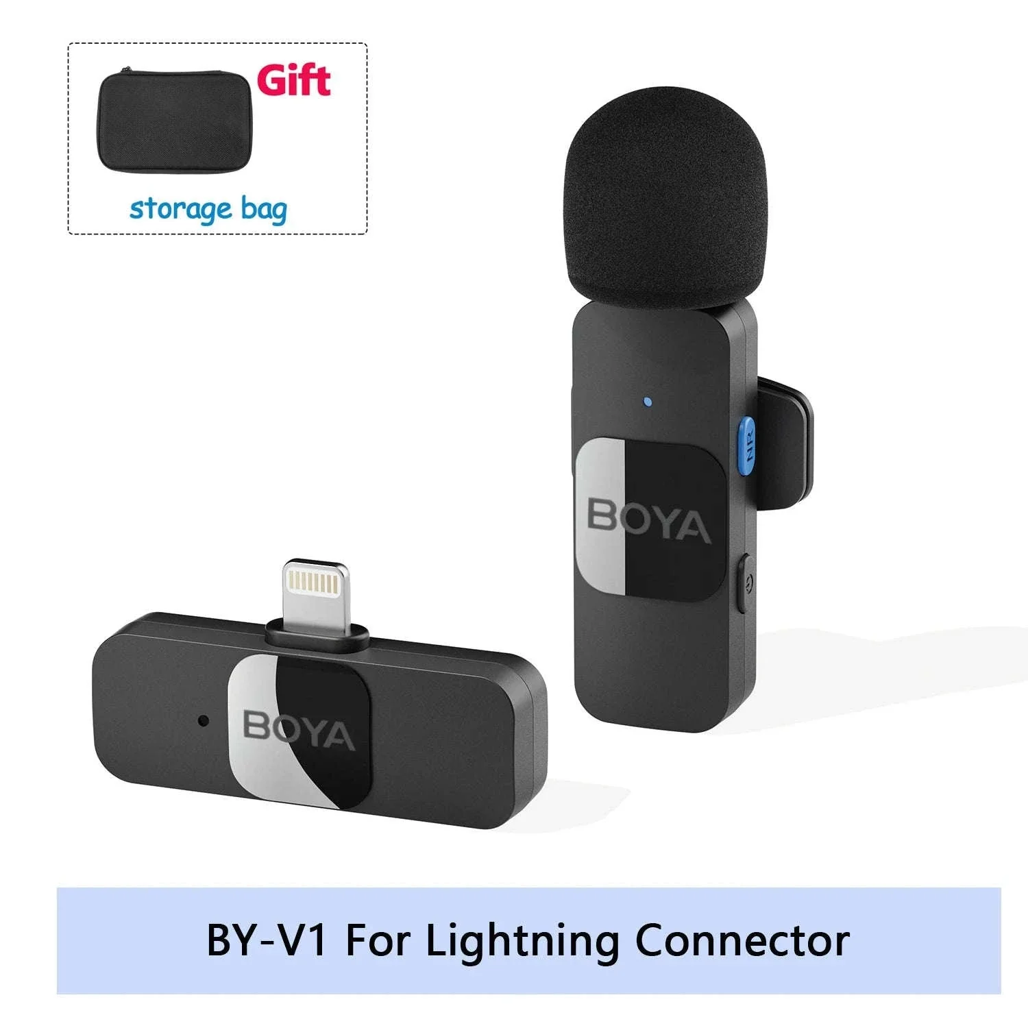 BOYA BY-V2 Wireless Lavalier Microphone for Clear Two-Voice Recording - Image 50