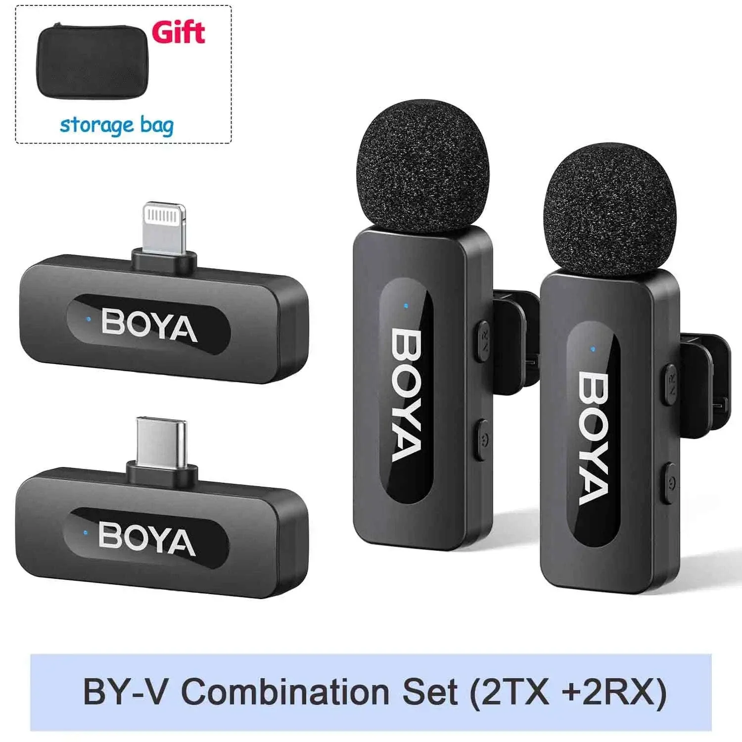 BOYA BY-V2 Wireless Lavalier Microphone for Clear Two-Voice Recording - Image 51