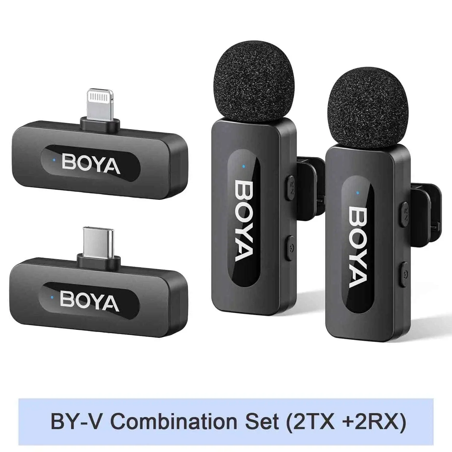 BOYA BY-V2 Wireless Lavalier Microphone for Clear Two-Voice Recording - Image 52