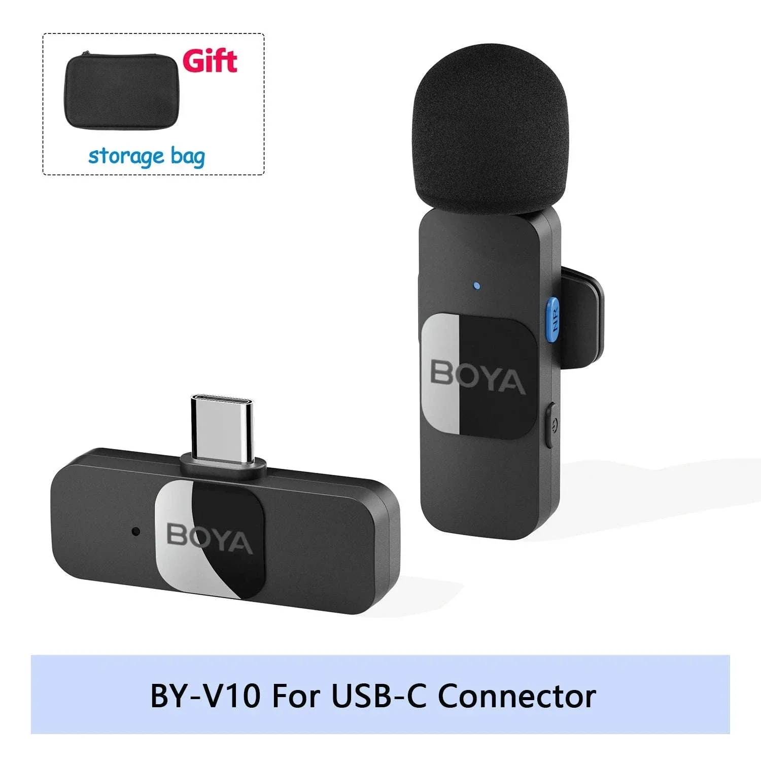 BOYA BY-V2 Wireless Lavalier Microphone for Clear Two-Voice Recording - Image 54