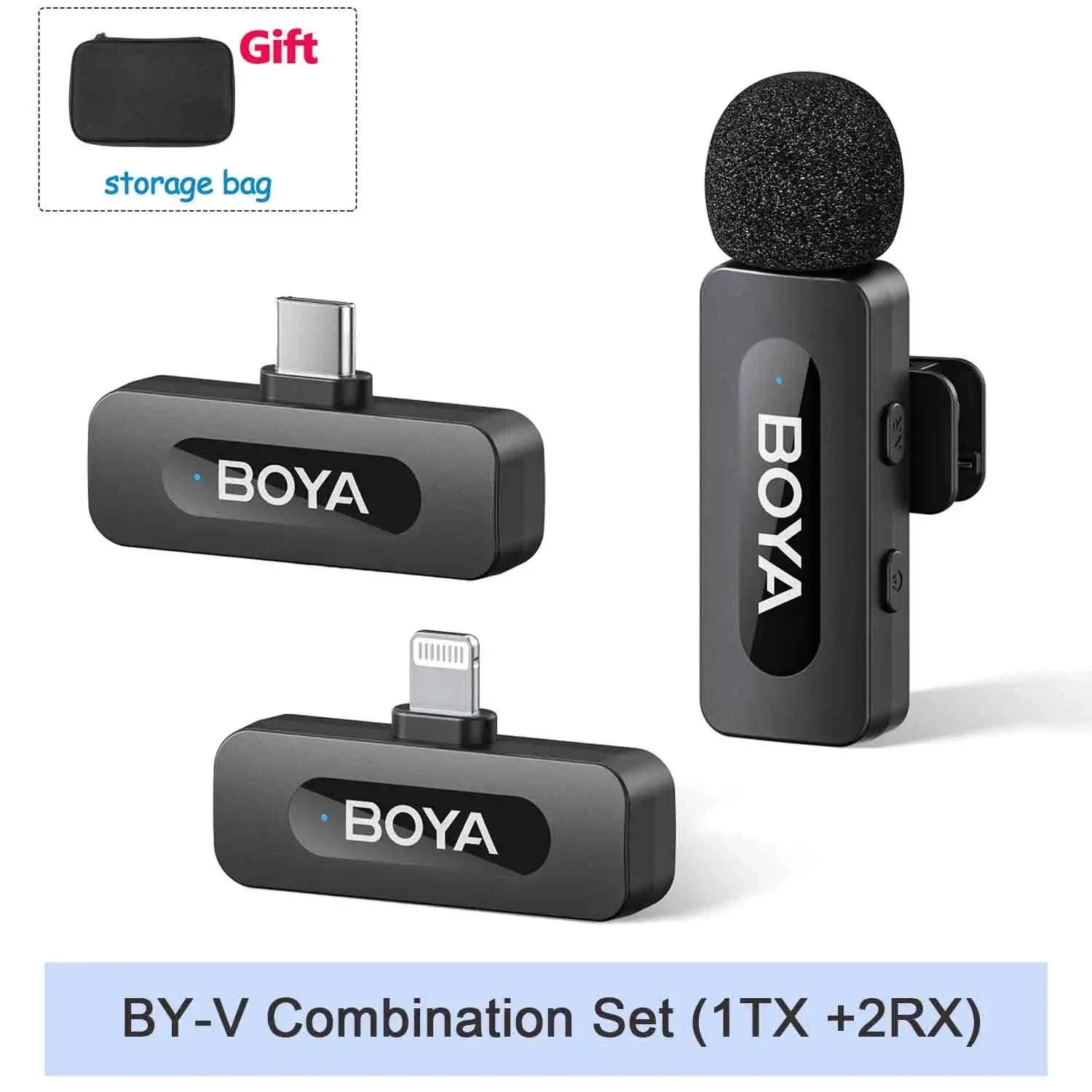 BOYA BY-V2 Wireless Lavalier Microphone for Clear Two-Voice Recording - Image 56