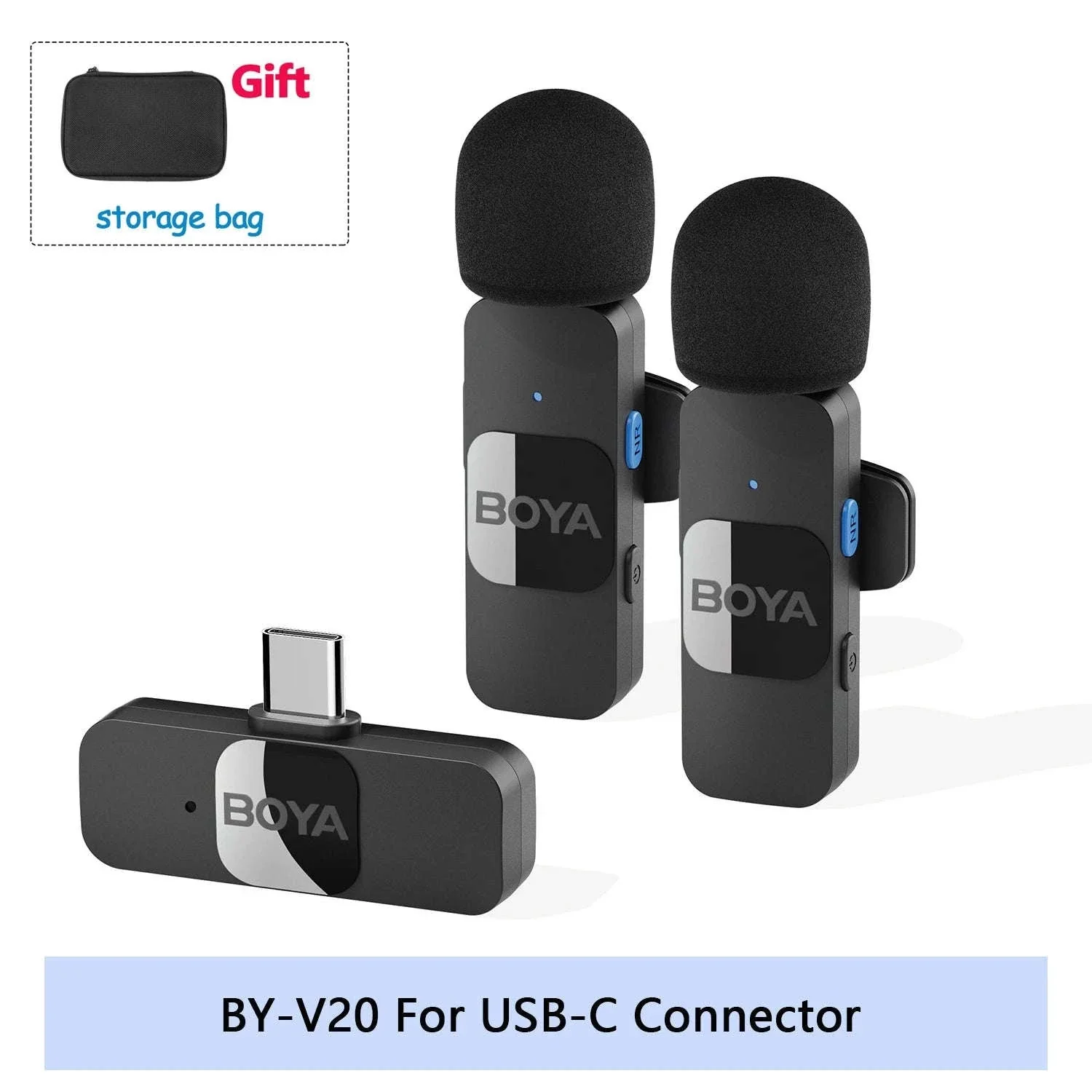 BOYA BY-V2 Wireless Lavalier Microphone for Clear Two-Voice Recording - Image 60