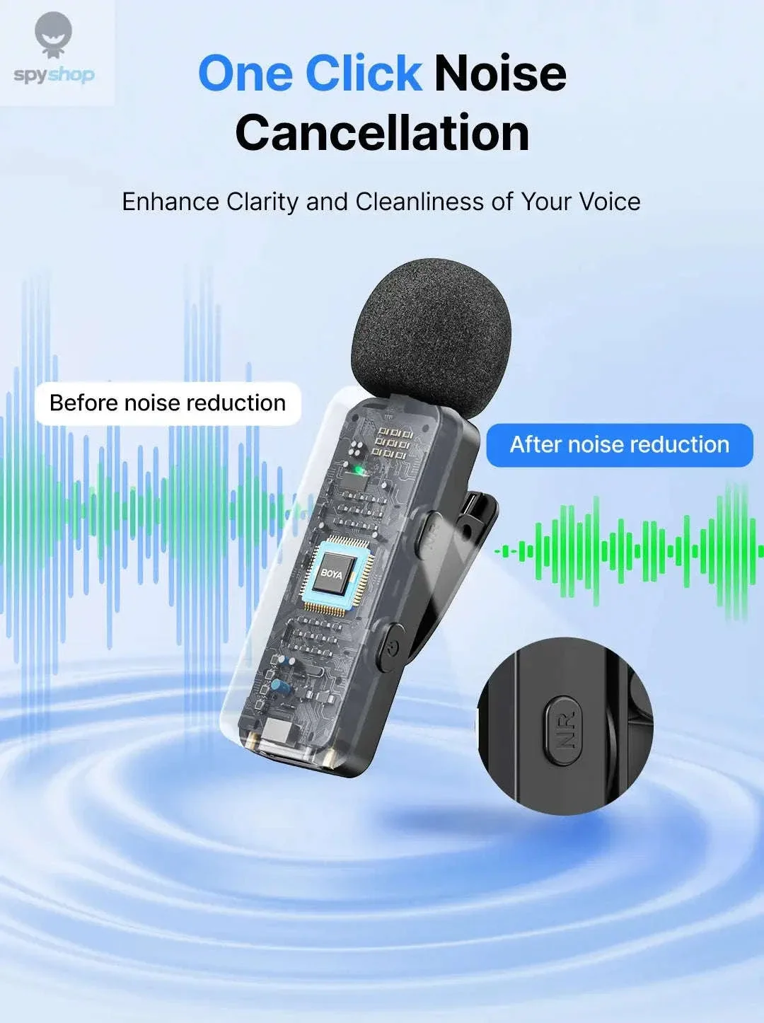 BOYA BY-V3 Wireless Lavalier Microphone for Clear Creator Audio - Image 12