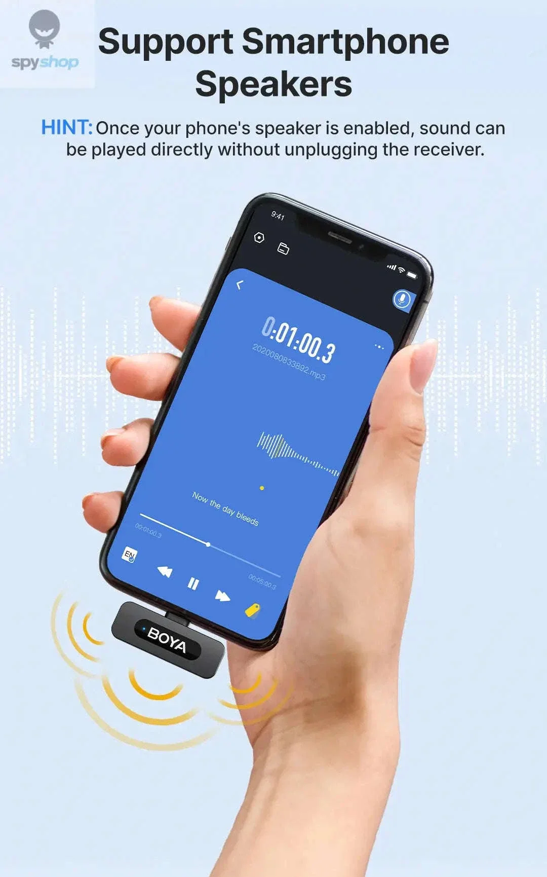 BOYA BY-V3 Wireless Lavalier Microphone for Clear Creator Audio - Image 16
