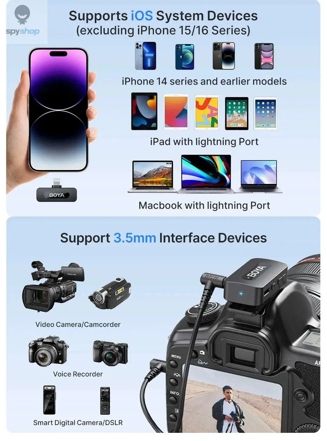 BOYA BY-V3 Wireless Lavalier Microphone for Clear Creator Audio - Image 21