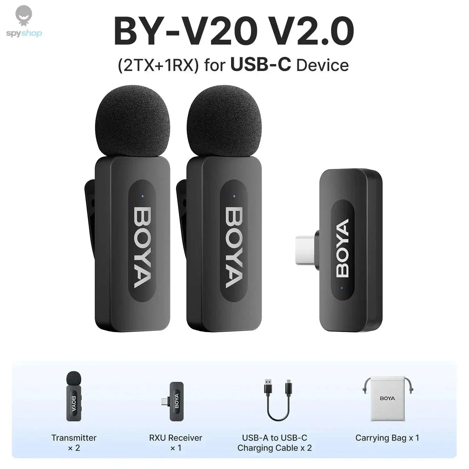 BOYA BY-V3 Wireless Lavalier Microphone for Clear Creator Audio - Image 28