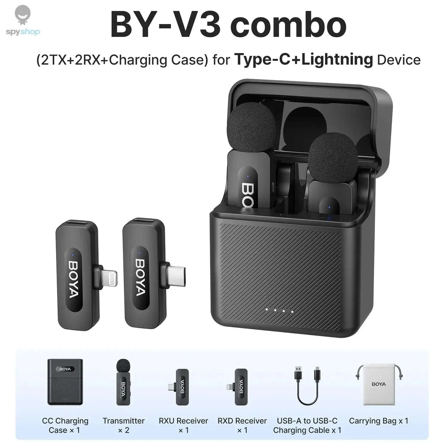 BOYA BY-V3 Wireless Lavalier Microphone for Clear Creator Audio - Image 35