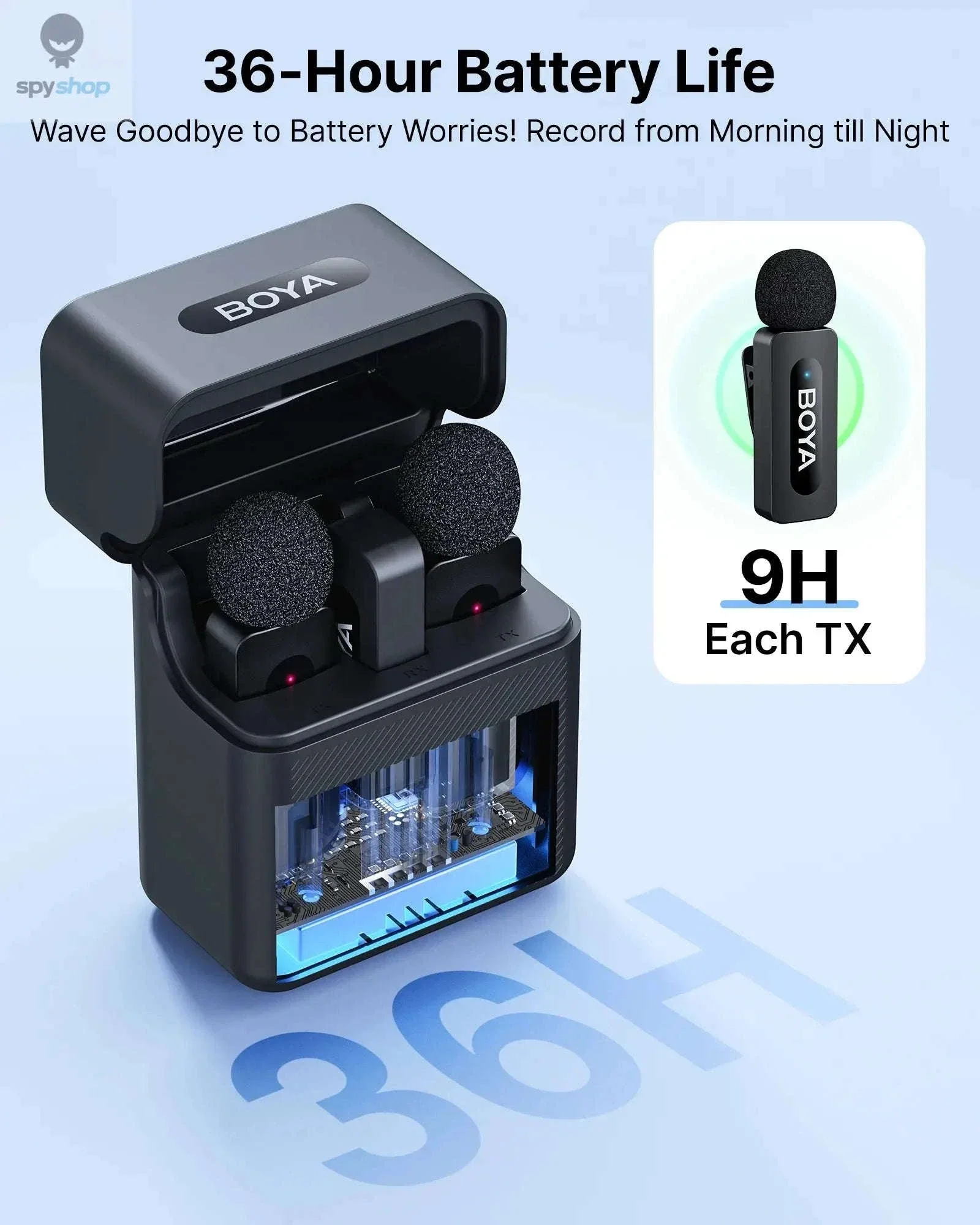 BOYA BY-V3 Wireless Lavalier Microphone for Clear Creator Audio - Image 4