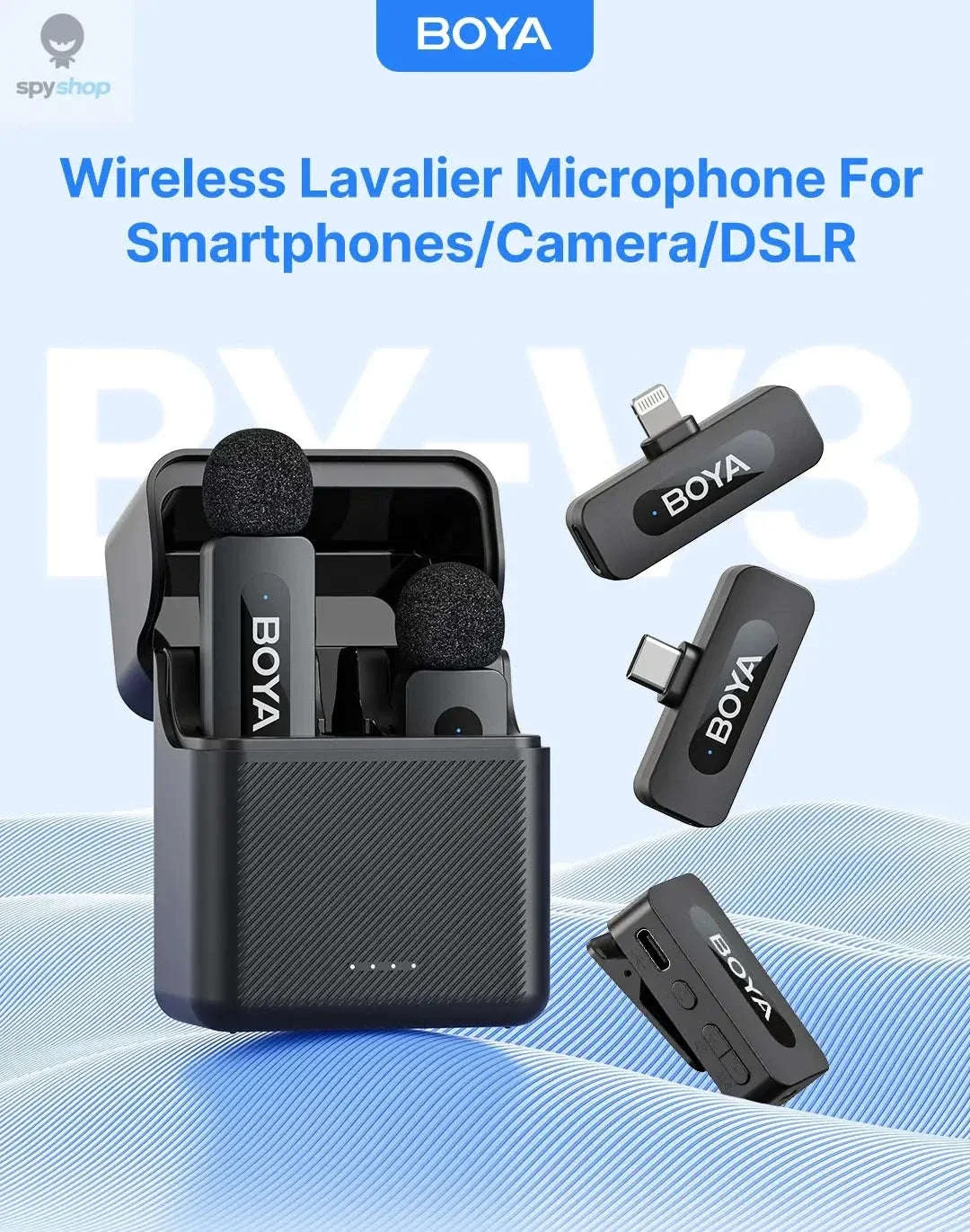 BOYA BY-V3 Wireless Lavalier Microphone for Clear Creator Audio - Image 9