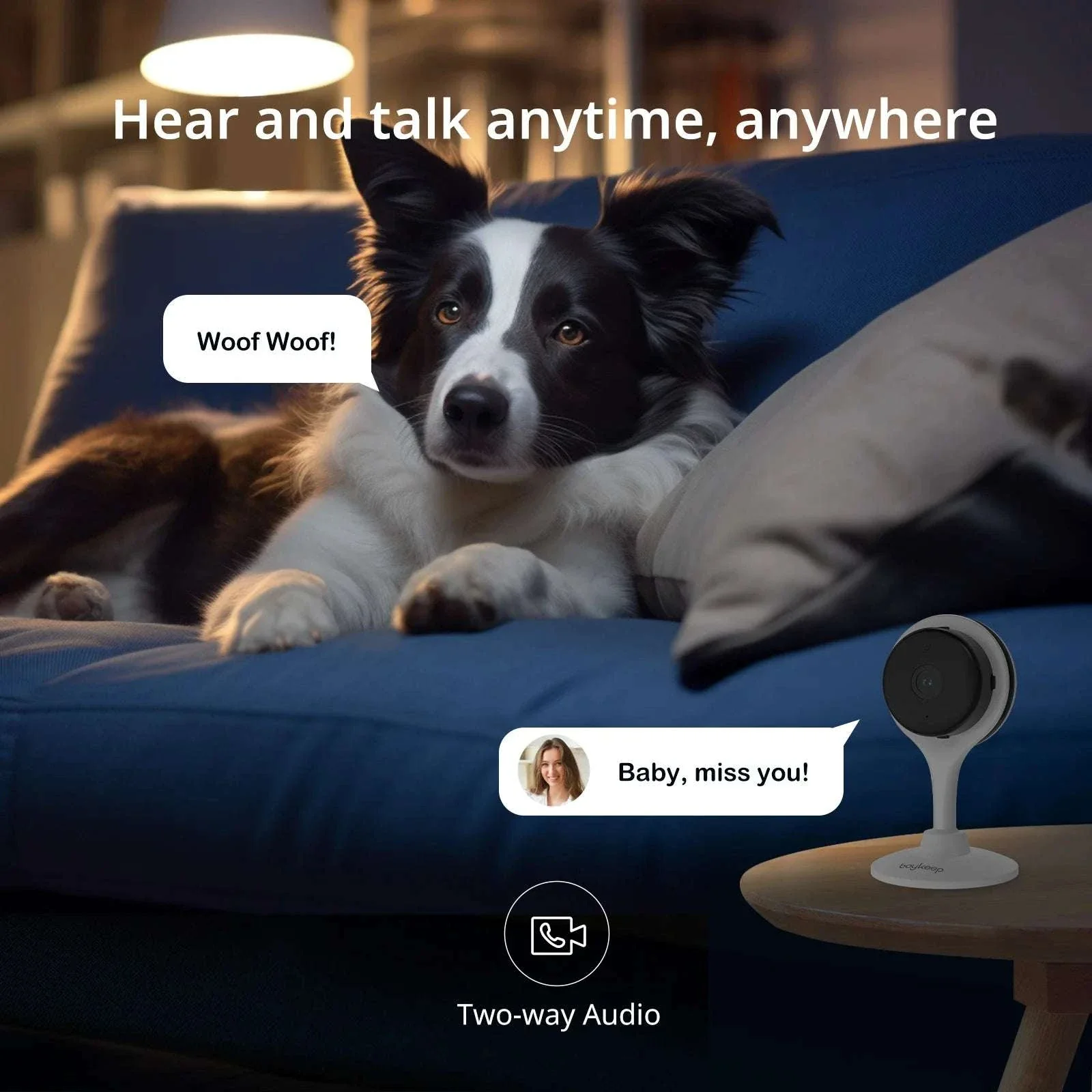 2K Indoor WiFi Security Camera with 2-Way Audio & Motion Detection - Image 3