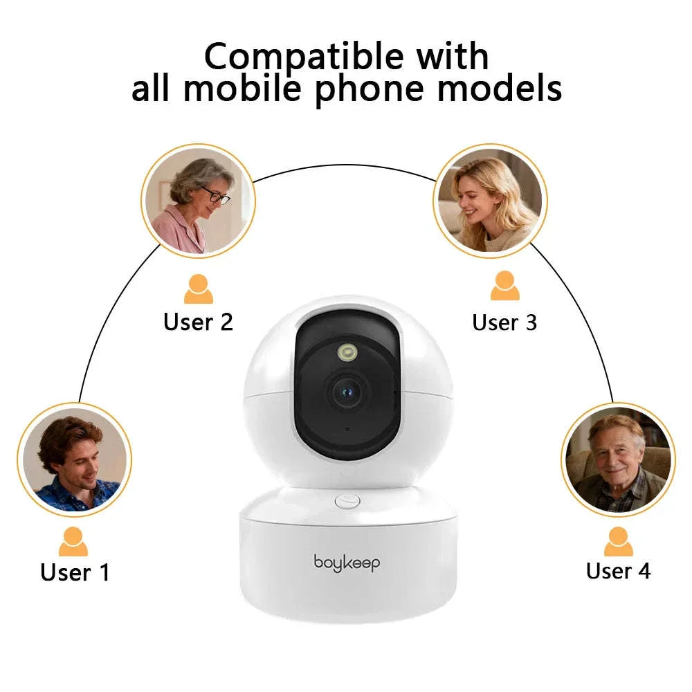 BoyKeep 3MP WiFi Indoor Security Camera with Auto Tracking - Image 7