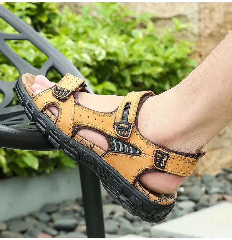 Classic Men's Genuine Leather Gladiator Sandals - Image 26