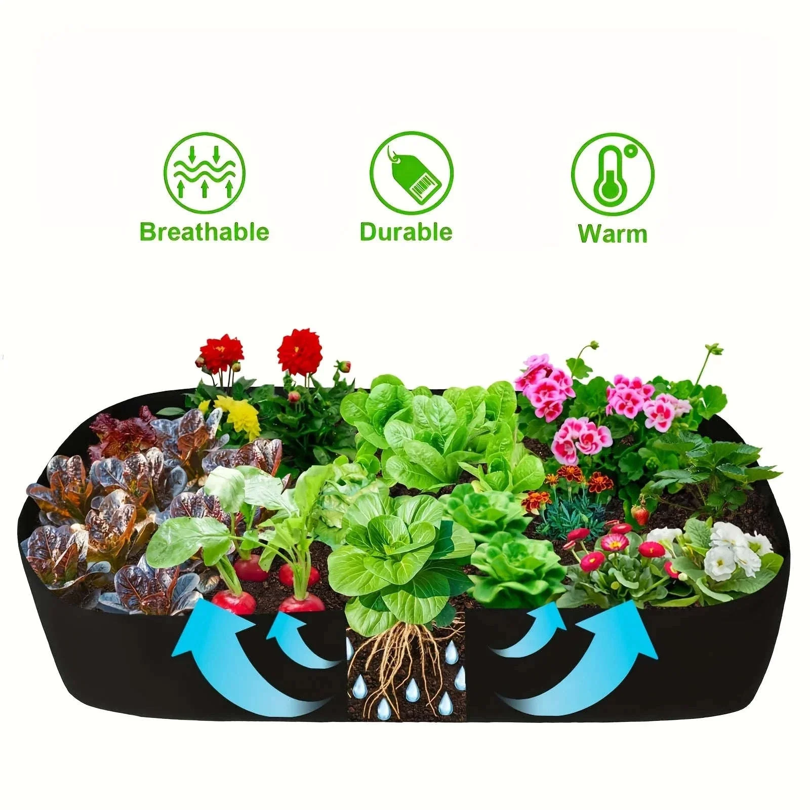 Breathable Fabric Elevated Garden Bed for Herbs and Vegetables - Image 7