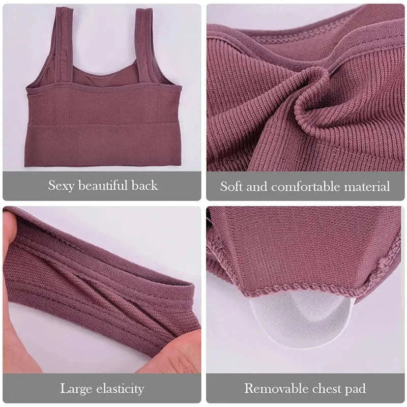 Breathable Seamless Sports Bra with Anti-Sweat Support - Image 5