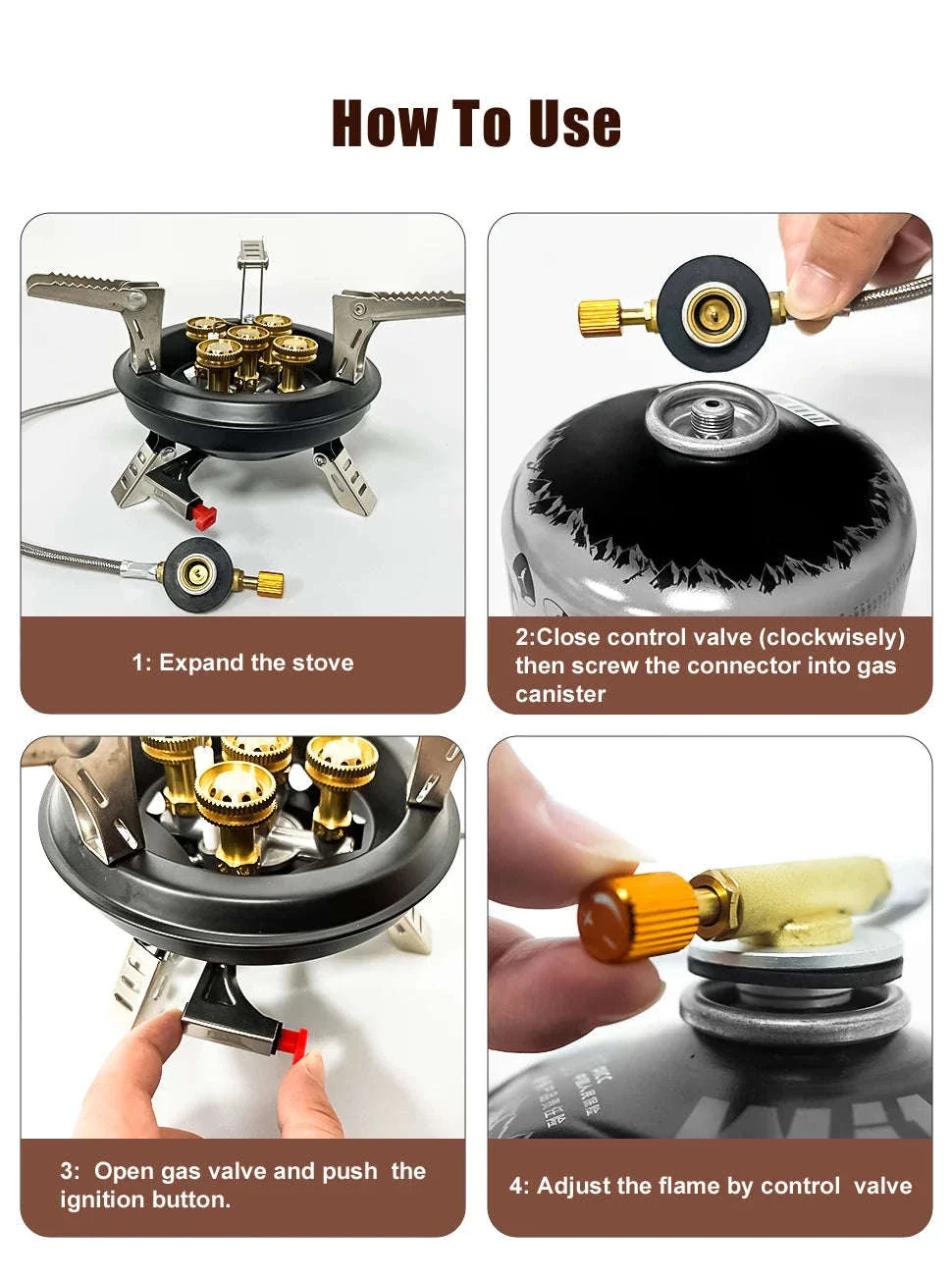 Portable Camping Gas Stove 16000W with Piezo Ignition - Image 15