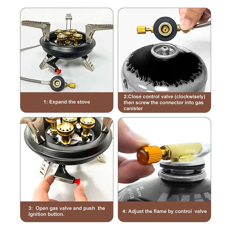Portable Camping Gas Stove 16000W with Piezo Ignition - Image 5