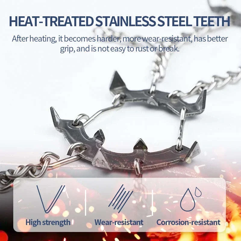 22-Tooth Ice Gripper Crampons for Hiking and Snow Walking - Image 2