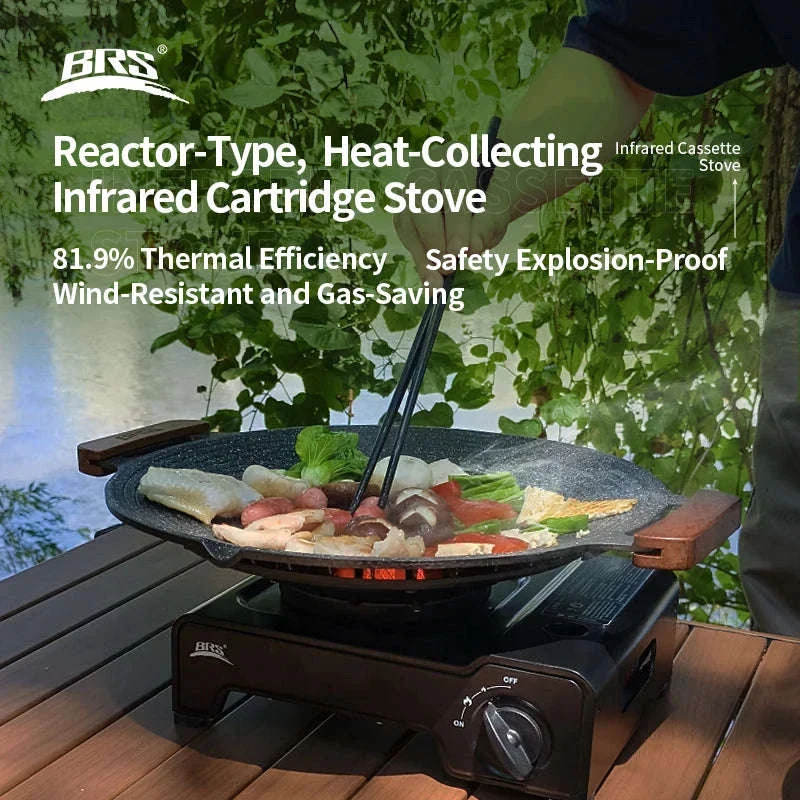 BRS 2600W Infrared Camping Gas Stove with Electronic Ignition