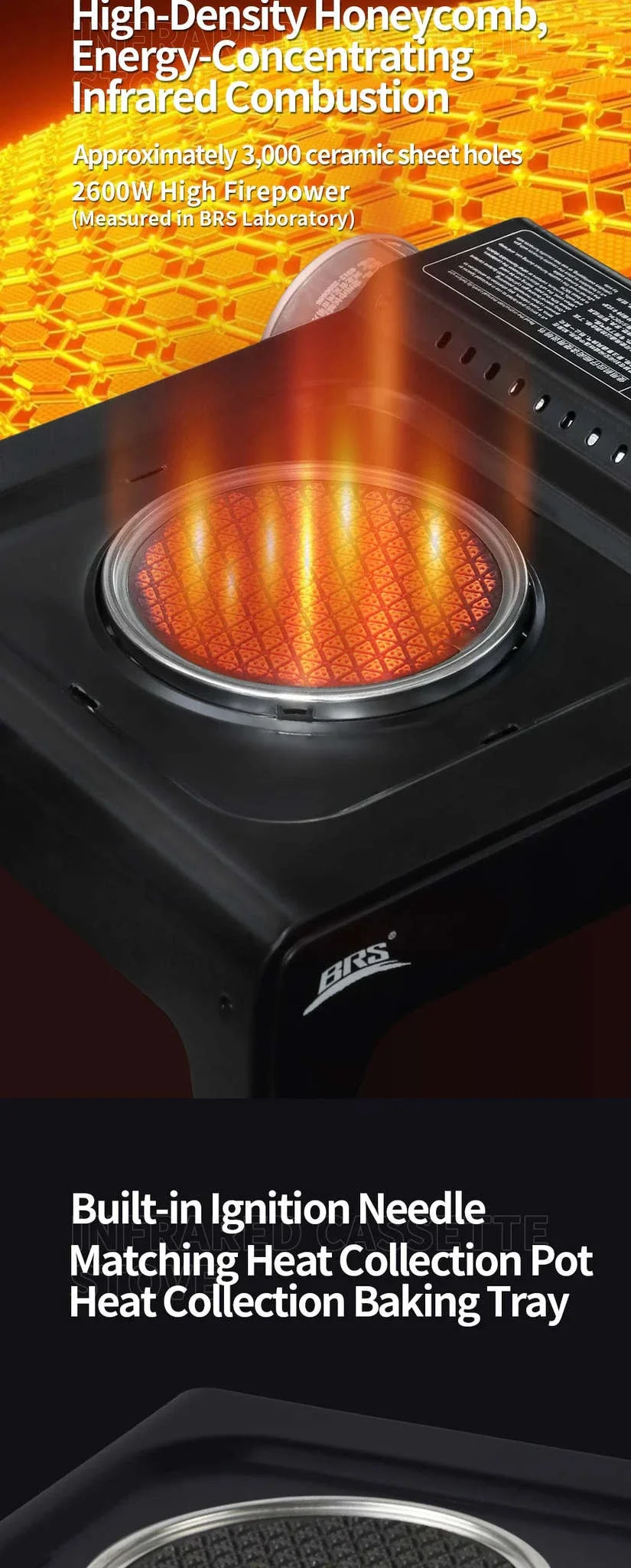 BRS 2600W Infrared Camping Gas Stove with Electronic Ignition - Image 10