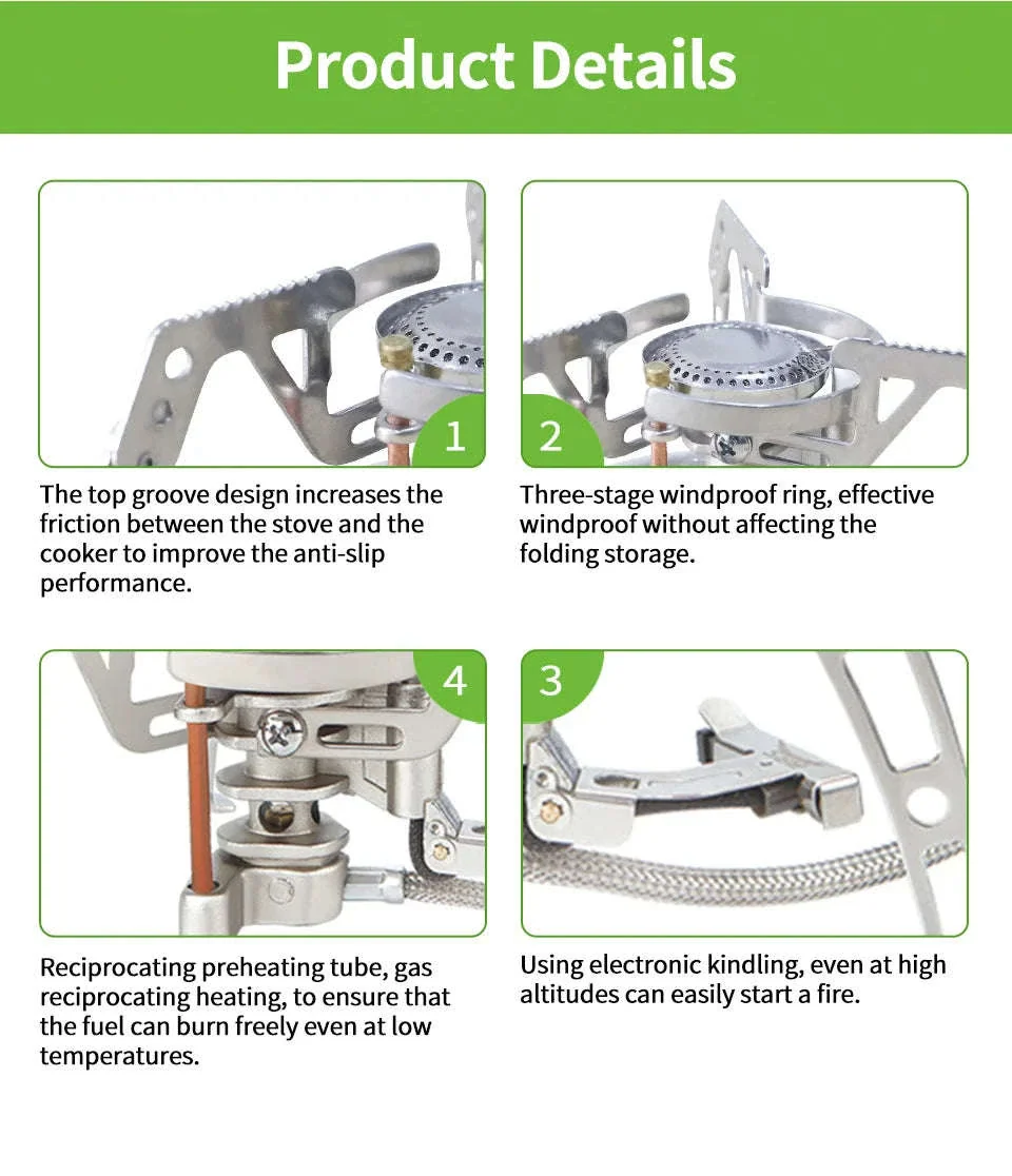 BRS-6 1940W Camping Gas Stove for 3-5 People - Image 10
