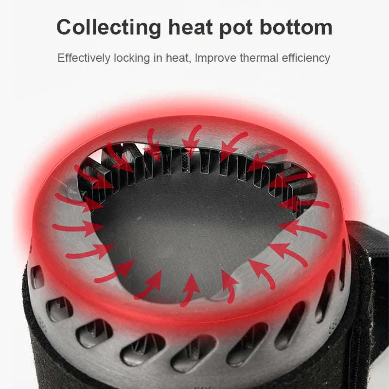 BRS-61 Camping Stove Kit with 1500W Heat Collecting Pot - Image 5