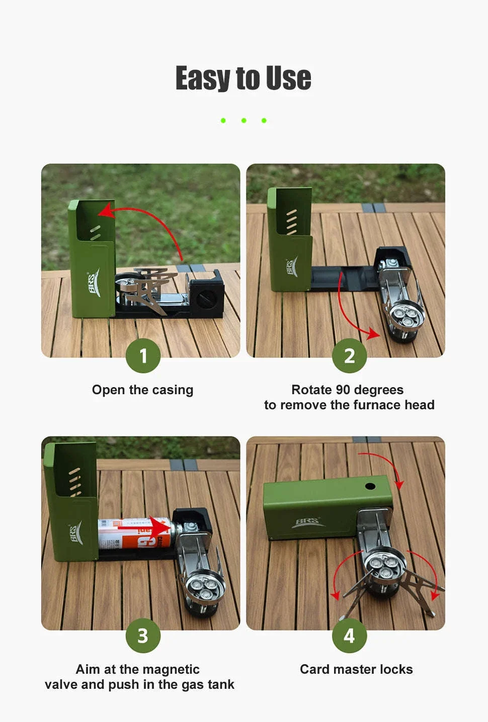 BRS-97 3800W Folding Butane Camping Gas Stove with Ignition - Image 14