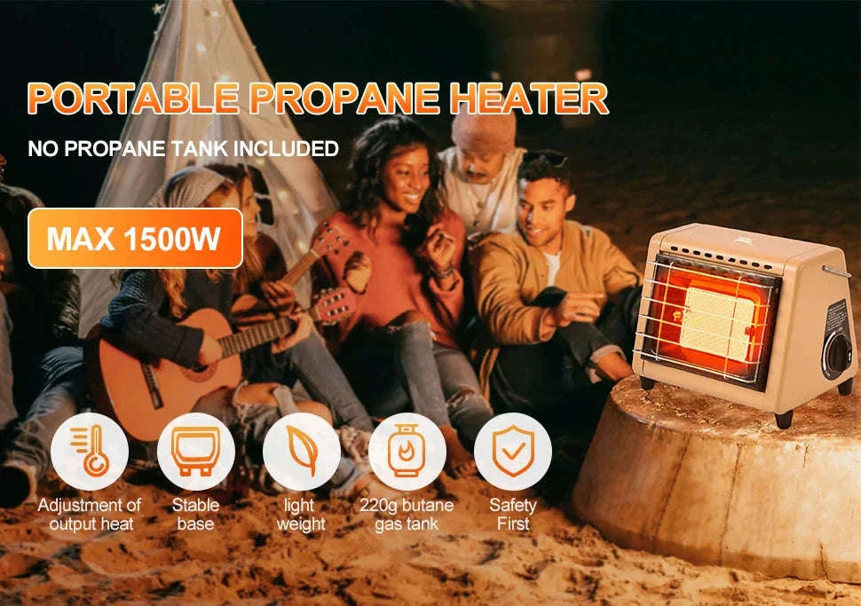 Portable Butane Tent Heater 1500W for Camping and Outdoor Use - Image 7
