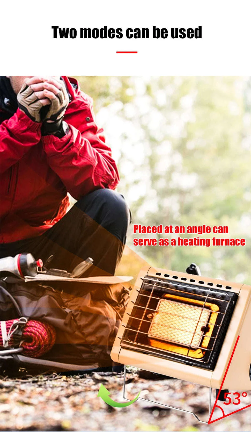 Portable Butane Tent Heater 1500W for Camping and Outdoor Use - Image 9