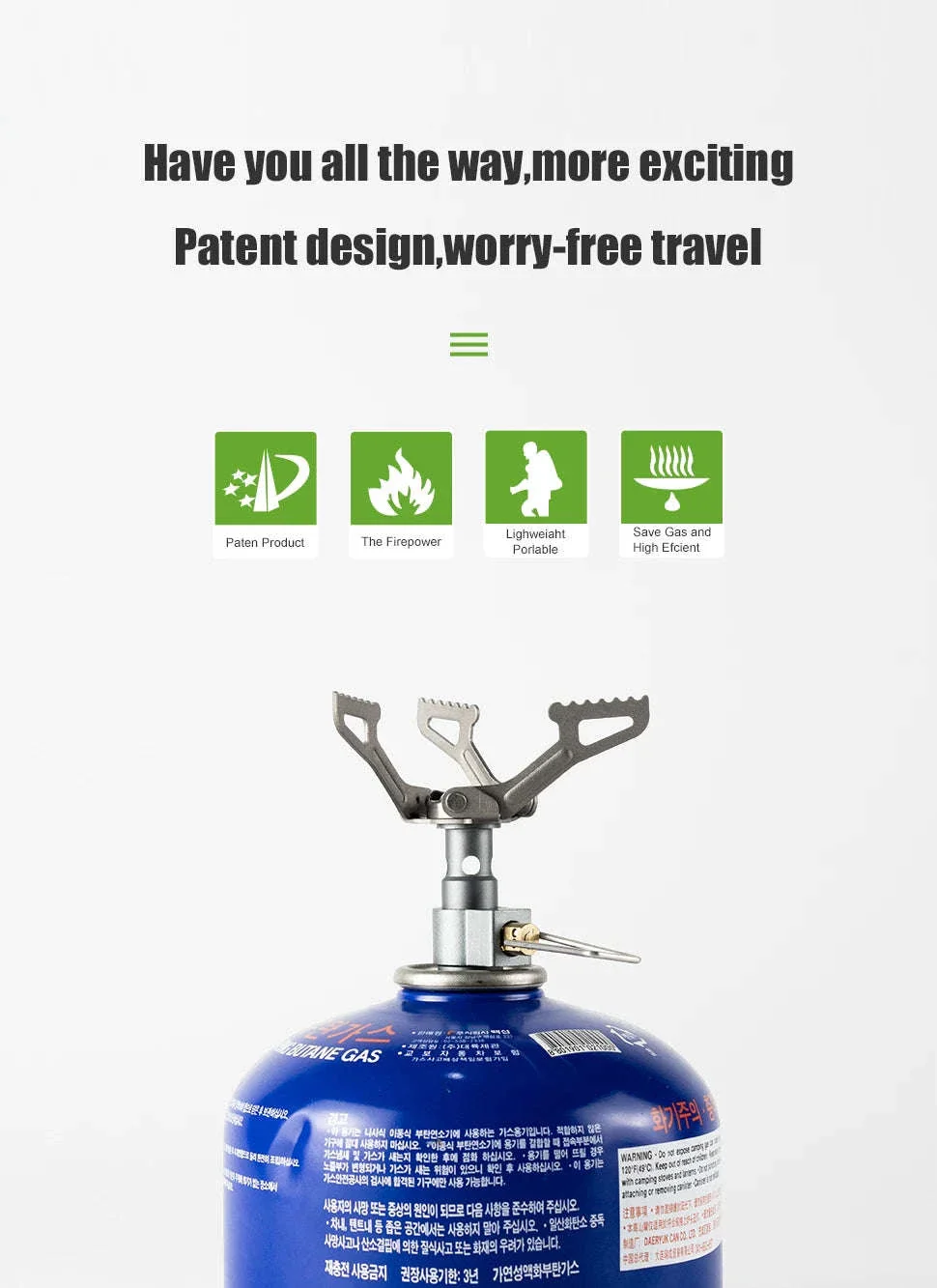 BRS-3000T Ultralight Titanium Camping Gas Stove - Image 9