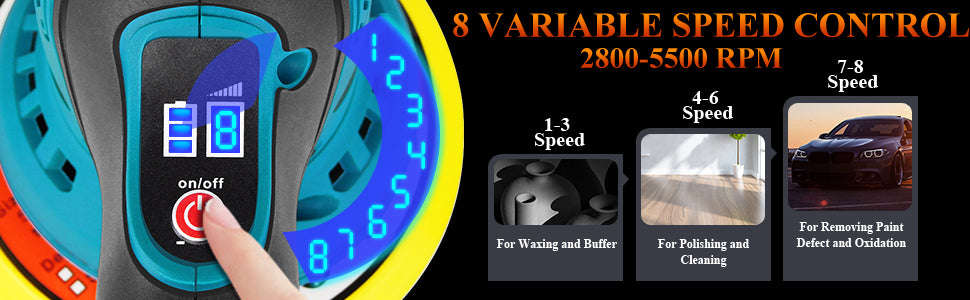 Brushless Cordless Buffer Polisher Kit with Variable Speed - Image 12