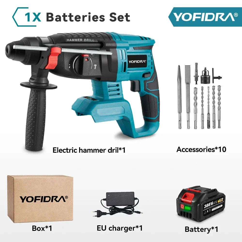 Brushless Electric Rotary Hammer for Fast Home Drilling - Image 15
