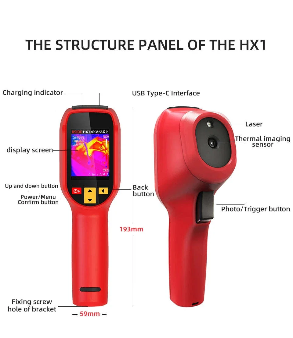 BSIDE HX1 Handheld Thermal Imaging Camera for Diagnostics - Image 13