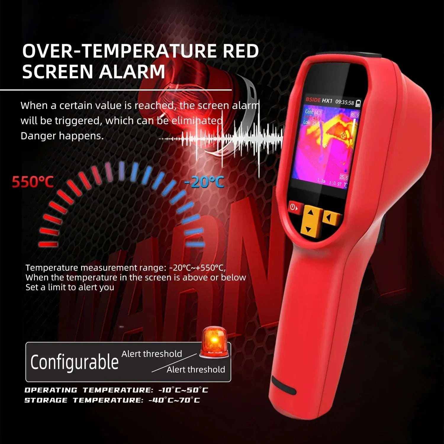 240x240 Thermal Imaging Camera Infrared Temperature Scanner -20°C to 550°C - Image 5