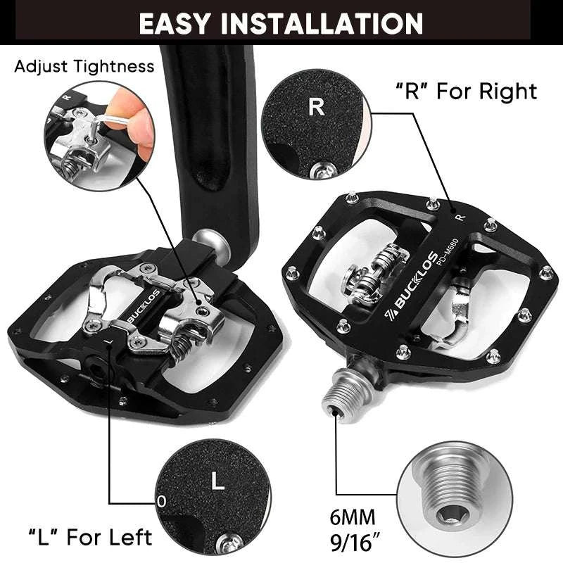 Dual Function SPD Bike Pedals with Sealed Bearings for MTB & Road - Image 10