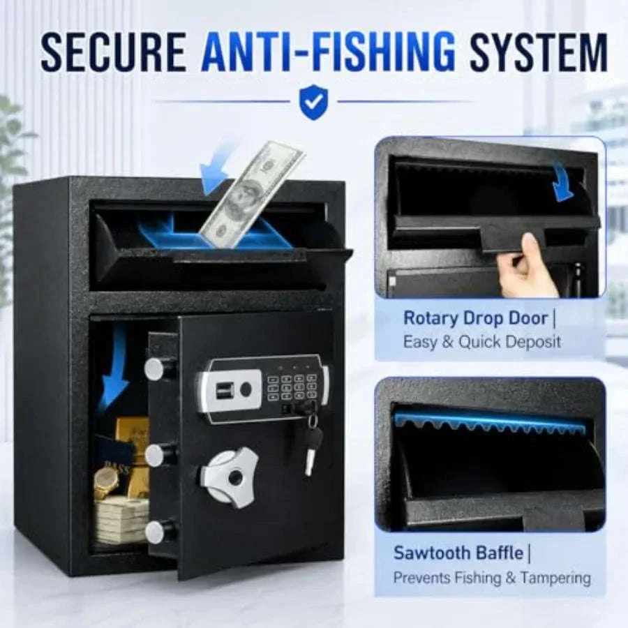 Digital Safe Box for Documents with Fireproof Waterproof Bag - Image 5