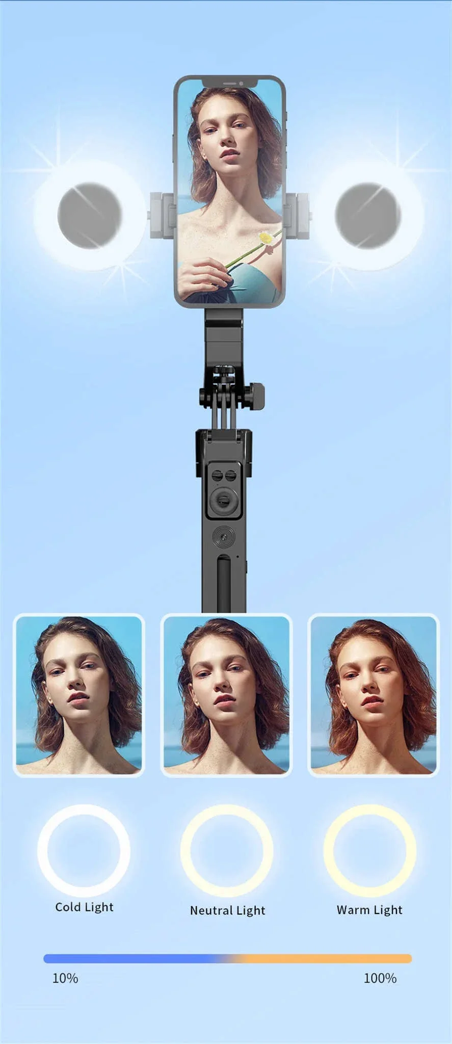 C12 Tripod Gimbal Stabilizer for Smartphone Cameras - Image 15