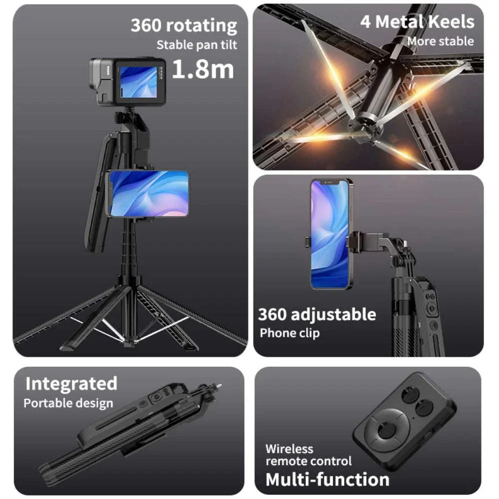 C12 Tripod Gimbal Stabilizer for Smartphone Cameras - Image 3